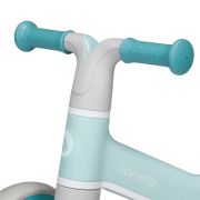 Lionelo - Bicicleta fara pedale Villy, Cu 4 roti, Din spuma EVA si TPR, Stabila, Manere moi, antiderapante, 12- 36 luni, Sustine pana la 30 kg, Certificata EN 71-1:2014, EN 71-2:2011, EN 71-3:2019, Verde turcoaz BYNLOE-VILLY_ GREEN_TURCOISE