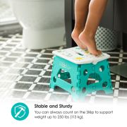 Inaltator de baie pliabil, Step, Practic si usor de transportat, Rezistent pana la 113 Kg, Bbluv, Pink BYNBBL-B0114-P
