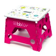 Inaltator de baie pliabil, Step, Practic si usor de transportat, Rezistent pana la 113 Kg, Bbluv, Pink BYNBBL-B0114-P