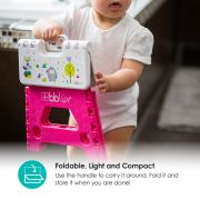 Inaltator de baie pliabil, Step, Practic si usor de transportat, Rezistent pana la 113 Kg, Bbluv, Pink BYNBBL-B0114-P