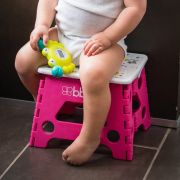 Inaltator de baie pliabil, Step, Practic si usor de transportat, Rezistent pana la 113 Kg, Bbluv, Pink BYNBBL-B0114-P
