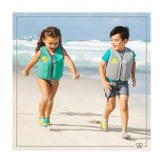 Vesta pentru inot, Naj, Cu protectie solara SPF 50+, Neopren, Small, 1-3 ani, Bbluv, Aqua BYNBBL-B0166-AQ-S