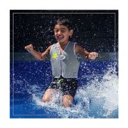Vesta pentru inot, Naj, Cu protectie solara SPF 50+, Neopren, Small, 1-3 ani, Bbluv, Aqua BYNBBL-B0166-AQ-S