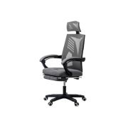 Scaun directorial cu suport picioare off 427, mesh, suport lombar, tetiera, baza polipropilena, 90 kg drm10058