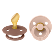 Bibs - set 2 suzete colour latex, tetina anatomica, 6 luni +-blush/woodchuck  bbb2211421