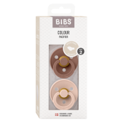 Bibs - set 2 suzete colour latex, tetina anatomica, 6 luni +-blush/woodchuck  bbb2211421