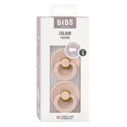 Bibs - set 2 suzete colour latex, tetina rotunda, 0 luni +-blush bbb110289