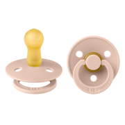 Bibs - set 2 suzete colour latex, tetina rotunda, 6 luni +-blush bbb120289