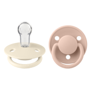 Bibs - set 2 suzete de lux silicon, tetina rotunda, marime universala-ivory/blush bbb150215
