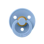 Bibs - suzeta colour latex, tetina rotunda, 0 luni +-sky blue bbb100230c