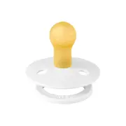 Bibs - suzeta colour latex, tetina rotunda, 0 luni +-white bbb100211c