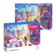 Puzzle - orasul pregatit de craciun (60 piese)