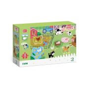 Puzzle cu surprize - la ferma (18 piese)