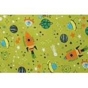 Sac de dormit copii, Cosmos Map, din bumbac, 70 cm, 0.5 tog - Vara KDEV7005CMAP