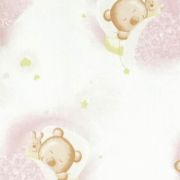 Sac de dormit copii, Pink Bear's Dream, din bumbac, 60 cm, 0.5 tog - Vara KDEV6005PBD