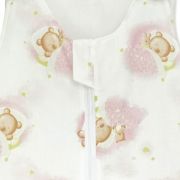 Sac de dormit copii, Pink Bear's Dream, din bumbac, 95 cm, 0.5 tog - Vara KDEV9505PBD
