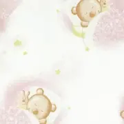 Sac de dormit copii, Pink Bear's Dream, din bumbac, 95 cm, 0.5 tog - Vara KDEV9505PBD