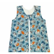 Sac de dormit copii, Tiger Jungle, din bumbac, 70 cm, 0.5 tog - Vara KDEV7005TIGJ