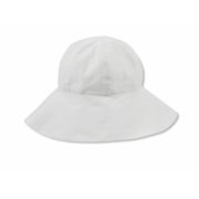 Palarie alba de vara cu boruri largi, din bumbac, 54 cm (4-6 ani) KDEPAL0954