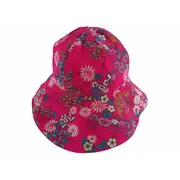 Palarie de vara cu boruri largi, ciclam cu flori, din bumbac, 54 cm (4-6 ani) KDEPAL1254