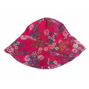 Palarie de vara cu boruri largi, ciclam cu flori, din bumbac, 56 cm (6-8 ani) KDEPAL1256
