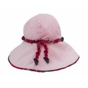 Palarie roz de vara cu boruri largi, din bumbac, 54 cm (4-6 ani) KDEPAL1154