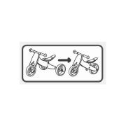 Bicicleta/tricicleta fara pedale din lemn, 2 in 1, Functie de bicicleta echilibru, Sa reglabila, Manere antiderapante, Roti ajustabile, 18 luni – 3 ani, Free2Move, Brown White BYN42868
