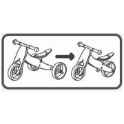 Bicicleta/tricicleta fara pedale din lemn, 2 in 1, Functie de bicicleta echilibru, Scaun reglabil, Roti ajustabile, Manere antiderapante, Varsta 1-3 ani, Free2Move, Dusty Pink BYN48822