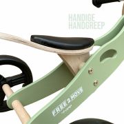 Bicicleta/tricicleta fara pedale din lemn, 2 in 1, Functie de bicicleta echilibru, Scaun reglabil, Roti ajustabile, Manere antiderapante, Varsta 1-3 ani, Free2Move, Mint BYN39623
