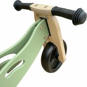 Bicicleta/tricicleta fara pedale din lemn, 2 in 1, Functie de bicicleta echilibru, Scaun reglabil, Roti ajustabile, Manere antiderapante, Varsta 1-3 ani, Free2Move, Mint BYN39623
