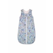 Sac de dormit copii, Circul Animalelor bleu, din bumbac, 60 cm, 0.5 tog - Vara KDEV6005CIA