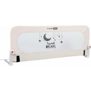 Bariera de protectie pentru pat bebe, Rabatabila, Instalare usoara, Dimensiune 135 x 57 cm, FreeON, Sweet Dreams, Light Beige BYN48471
