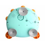 Bocioland - Jucarie Interactiva de baie, Peste cu difuzor pentru baloane de spuma si muzica, Fixare cu Ventuze, Verde, 20x20 cm BYNBL044