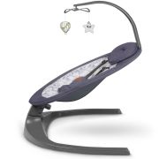 Lionelo - Balansoar si sezlong copii, Ralf, 2 in 1, Electric, Cu telecomanda si cablu USB, Cu miscare laterala de balansare si 5 niveluri diferite de viteza, Cu 12 melodii, Gri Grafit BYNLO-RALF_GREY_GRAPHITE