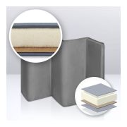 Lionelo - Patut pliant cu doua nivele, Stefi Plus, Cu intrare laterala cu fermoar, 2 roti, 120 x 60 cm, Conform cu standardul european de securitate EN 716, Gri/ Multicolor BYNLO-STEFI_PLUS_GREY_MULTICOLOR