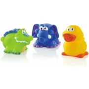 Nuby - Jucarii de baie in forma de animaute, Fara BPA, 4+ luni, Multicolor BYNID6022