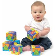 Set 6 cuburi noi pentru baie, Cu animalute marine, Dimesiune 7.5 cm fiecare cub, Soft blockes for bath, Playgro BYN7823