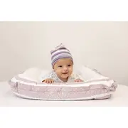 Caciula Violet Stripes, cu bordura, in strat dublu, 48-50 cm KDECDB35VSTR