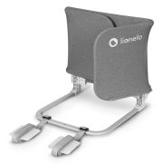 Lionelo - Bariera de protectie pentru pat Lora, Pliabila, Sistem de blocare StandSafe, Geanta de transport inclusa, 105 x 45 cm, Gri BYNLO-LORA_GREY_STONE