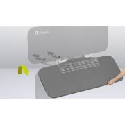 Lionelo - Bariera de protectie pentru pat Lora, Pliabila, Sistem de blocare StandSafe, Geanta de transport inclusa, 105 x 45 cm, Gri BYNLO-LORA_GREY_STONE