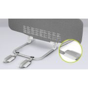 Lionelo - Bariera de protectie pentru pat Lora, Pliabila, Sistem de blocare StandSafe, Geanta de transport inclusa, 105 x 45 cm, Gri BYNLO-LORA_GREY_STONE