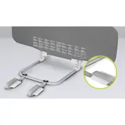 Lionelo - Bariera de protectie pentru pat Lora, Pliabila, Sistem de blocare StandSafe, Geanta de transport inclusa, 105 x 45 cm, Gri BYNLO-LORA_GREY_STONE