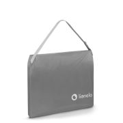 Lionelo - Bariera de protectie pentru pat Lora, Pliabila, Sistem de blocare StandSafe, Geanta de transport inclusa, 105 x 45 cm, Gri BYNLO-LORA_GREY_STONE
