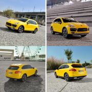 MASINA CU TELECOMANDA PORSCHE CAYENNE TURBO GALBEN CU SCARA 1 LA 24 VIVRas46100_Galben