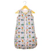 Sac de dormit copii, Robot Friends, din bumbac, 85 cm, 0.5 tog - Vara KDEV8505ROBFR