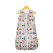 Sac de dormit copii, Robot Friends, din bumbac, 85 cm, 0.8 tog - Primavara KDEPR8508ROBFR