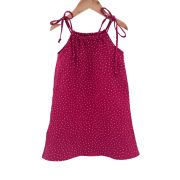 Rochie de vara cu snur pentru fetite, din muselina, Dots, 3-4 ani KDERM34DOTS