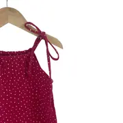 Rochie de vara cu snur pentru fetite, din muselina, Dots, 5-6 ani KDERM56DOTS