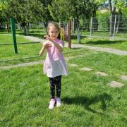 Rochita de vara din jersey cu fustita muselina, Magic Pink, 2-3 ani KDERVJM23MPINK