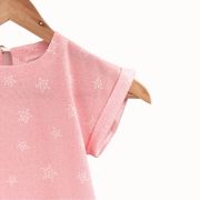 Rochita de vara din jersey cu fustita muselina, Magic Pink, 5-6 ani KDERVJM56MPINK